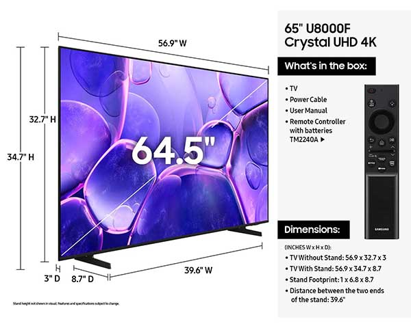 65" LED 4K Smart TV second view