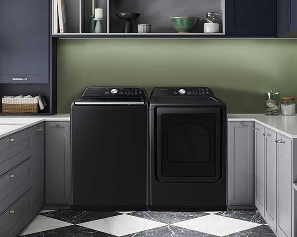 Brushed Black Washer & Dryer