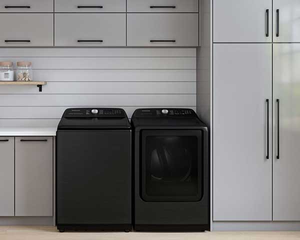 Smart Super Speed Washer Dryer Set In Black