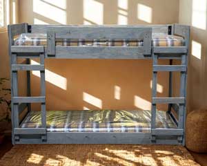 rent to own Twin-Over-Twin Boltless Bunk Bed Driftwood in Lawrence, KS.