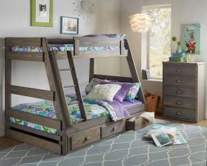 rent to own Bunk Bed With Underbed Storage Driftwood in Lawrence, KS.
