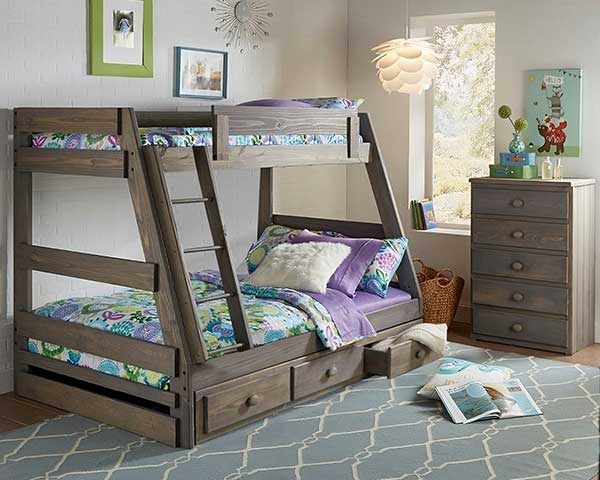 Bunk Bed With Underbed Storage Driftwood