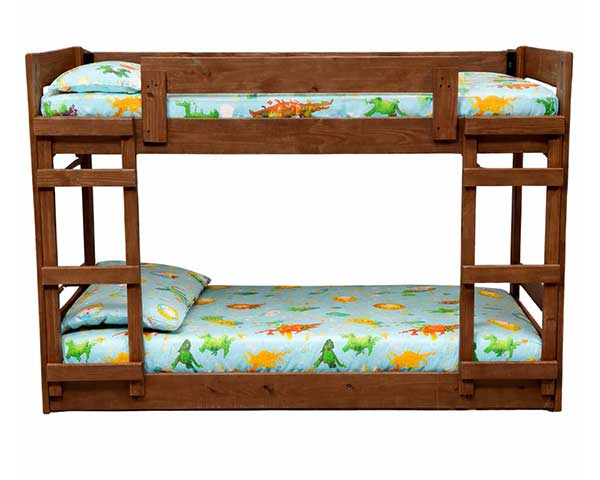 Twin-Over-Twin Boltless Bunk Bed Chestnut second view