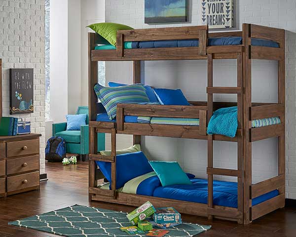 Bunk Bed Twin-Over-Twin 3 Level Boltless