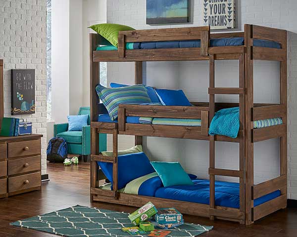 Bunk Bed Twin-Over-Twin 3 Level Boltless