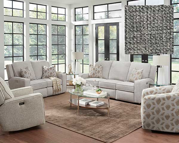 Sofa With Recliner Set Brady Granite