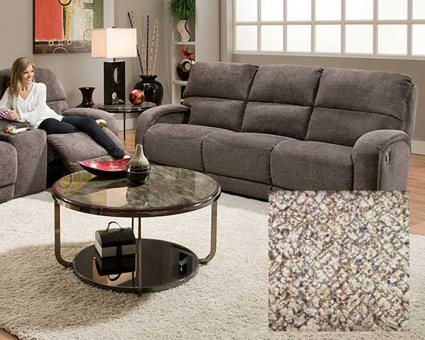Sofa With Recliner Set Soundwave Tweed