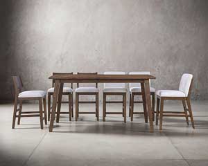 Counter-Height Dining Table With 4 Chairs Brown