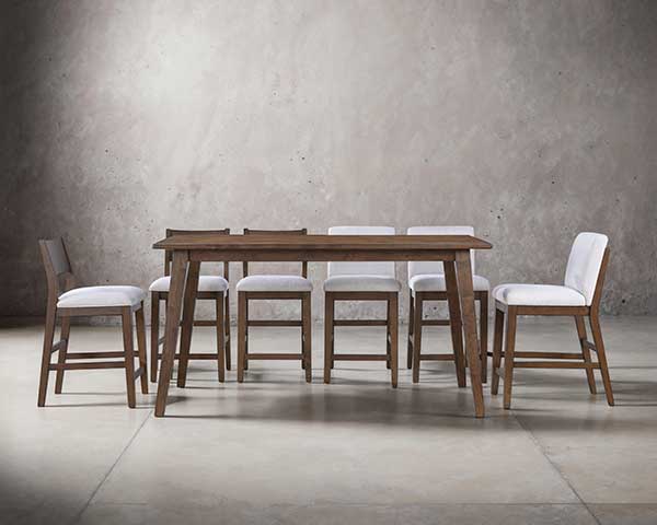 Counter-Height Dining Table With 4 Chairs Brown Counter-Height Dining Table With 4 Chairs Brown