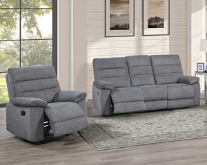 rent to own Sofa That Reclines & Glides Grey in Lawrence, KS.