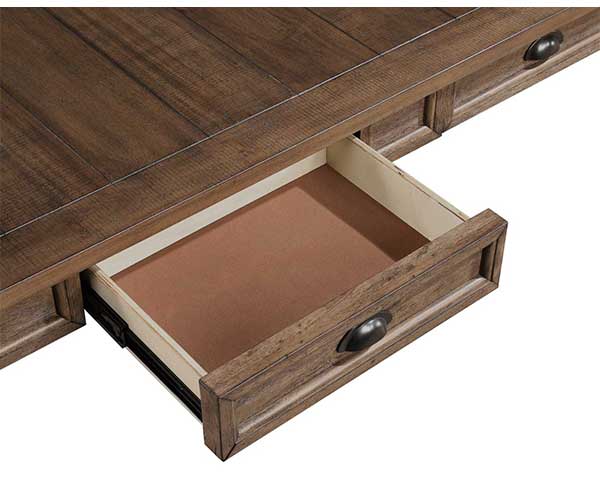 Dining Table With 4 Chairs & Bench Wood Brown second view