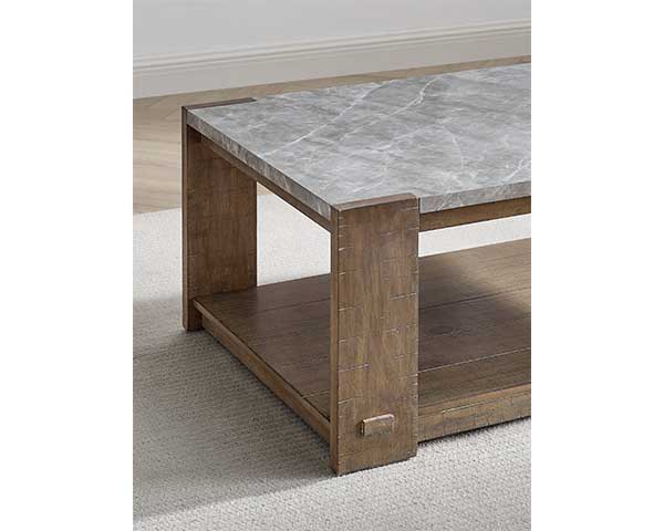 Wood Coffee Table Stone Grey second view