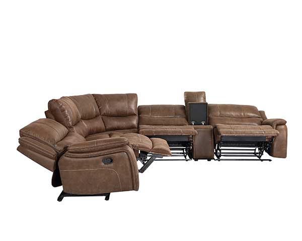 Sectional That Reclines 6 Piece Brown second view