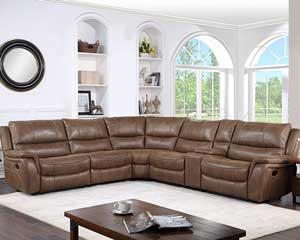 rent to own Sectional That Reclines 6 Piece Brown in Lawrence, KS