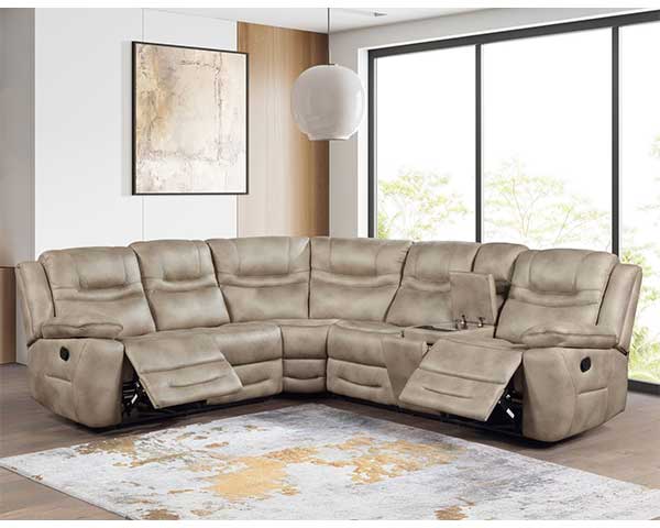 Sectional That Reclines 3 Piece Tan second view