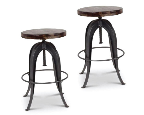 Two Counter Stools Featured In Kitchen Island Living Room Option
