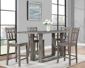 Grey Counter Height Rectangular Table With 4 Chairs Lawrence, KS
