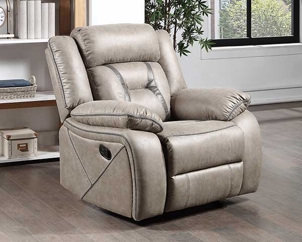 Grey Recliner That Glides