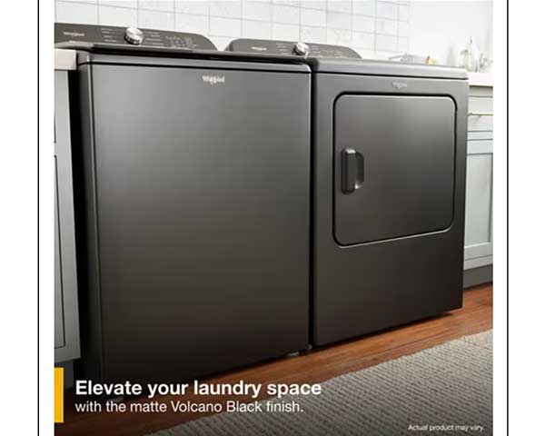 Black Top Load Washer & Dryer HE second view