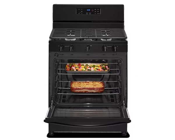 Black Gas Range Kitchen Stove second view