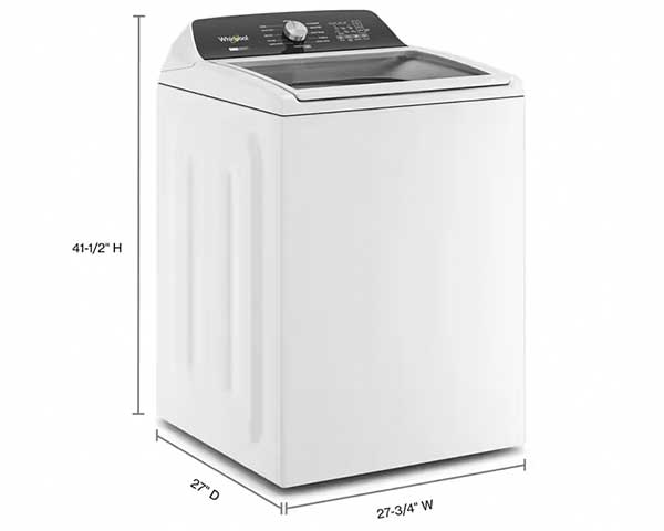 Top Load Washer with 2 in 1 Removable Agitator 4.7'-4.8' White second view