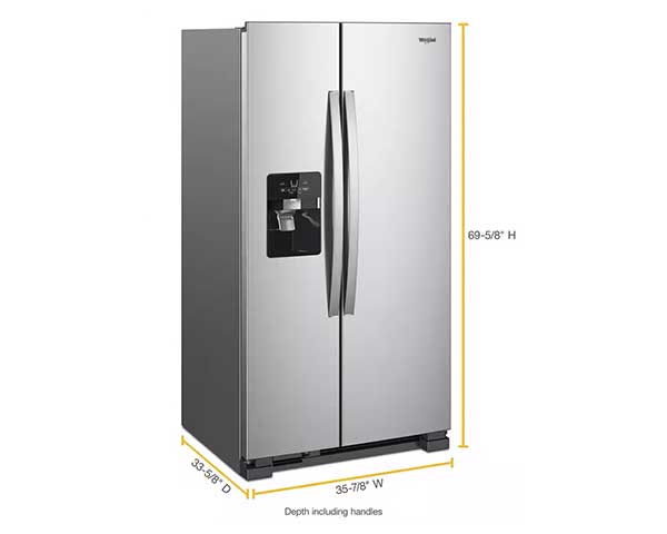 Side-By-Side Refrigerator Stainless 25' second view