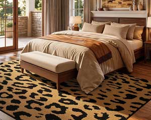 Area Rug 5' X 7' Leopard