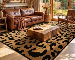 Area Rug 8' X 10' Leopard